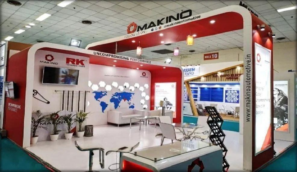 Custom exhibition booth and fabrication setup