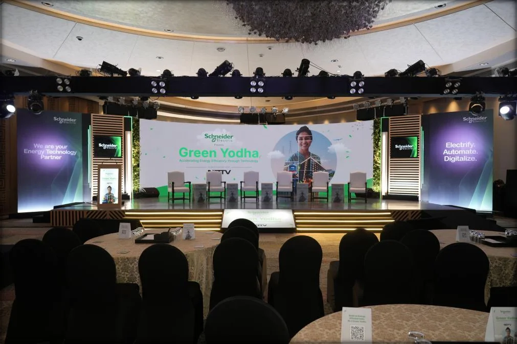 NDTV Green Yodha corporate summit stage and audience setup
